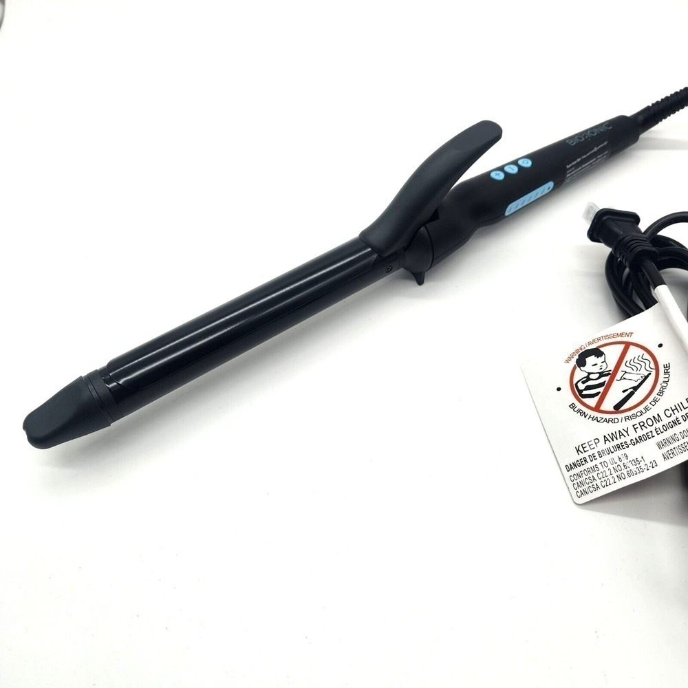 Bio Ionic Long Barrel Styler Iron 1.25"Curling Moisture Heat Tech & NanoIonic MX